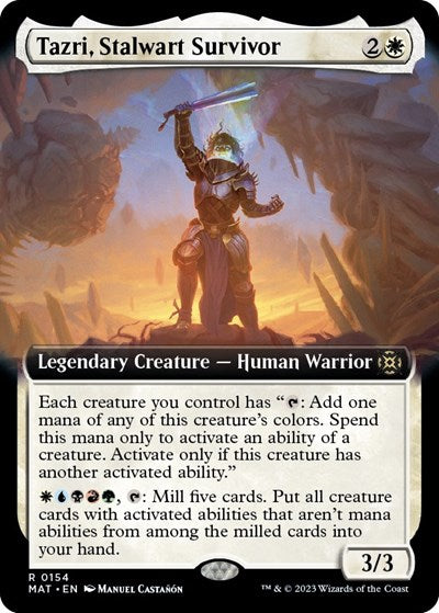 Tazri, Stalwart Survivor (Extended Art) (March of the Machine: The Aftermath) Near Mint