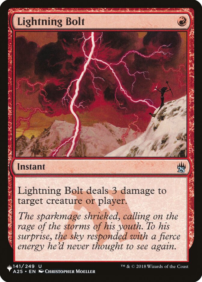 Lightning Bolt  Masters 25 Art|1|0|0.00