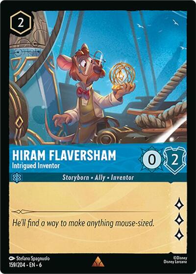 Hiram Flaversham - Intrigued Inventor (Azurite Sea) Near Mint Cold Foil