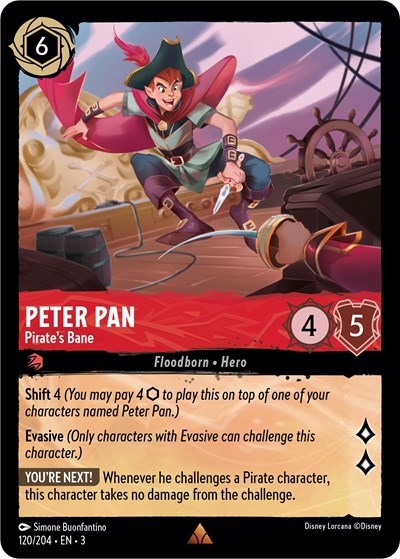 Peter Pan - Pirate's Bane (Into the Inklands) Near Mint Cold Foil