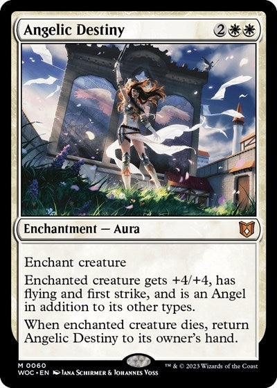 Angelic Destiny (Commander: Wilds of Eldraine) Light Play