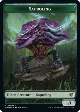 Saproling / Dragon Double-sided Token (Promos: 30th Anniversary Promos) Medium Play Foil