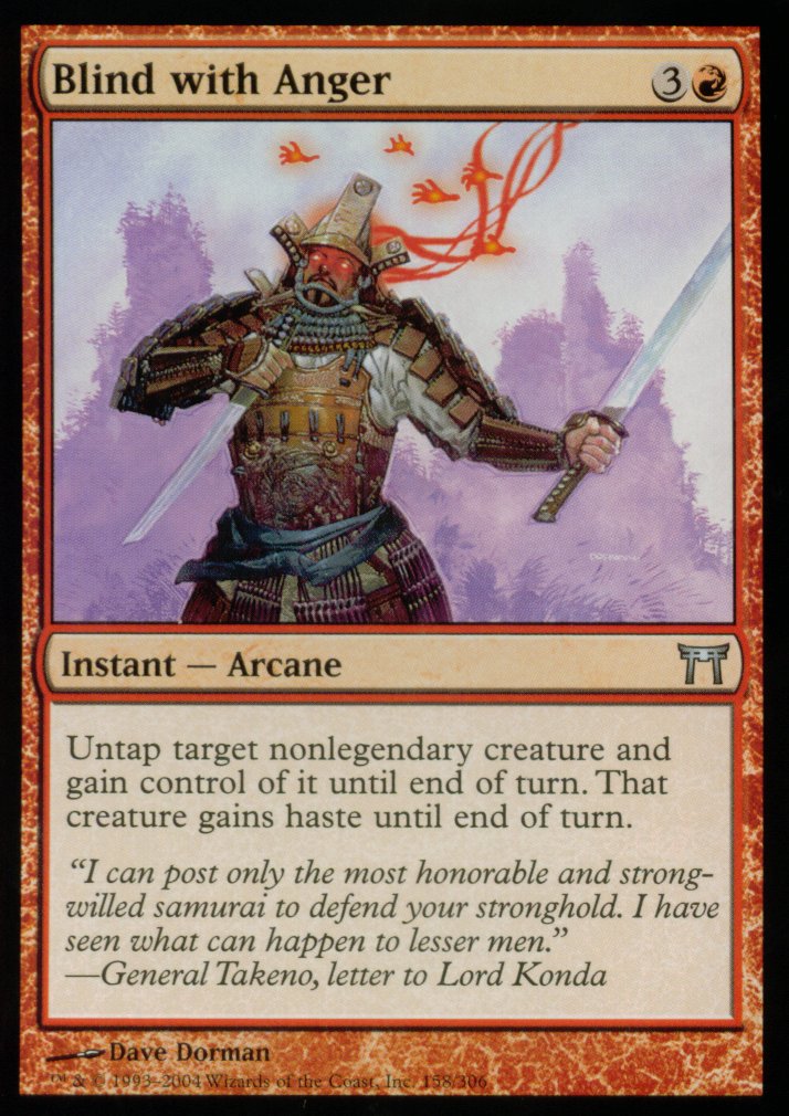 Blind with Anger (Champions of Kamigawa) Medium Play