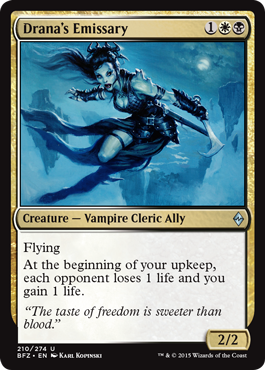 Drana's Emissary (Battle for Zendikar) Heavy Play