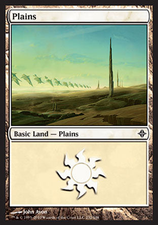 Plains (232) (Rise of the Eldrazi) Medium Play Foil