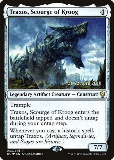 Traxos, Scourge of Kroog (Promos: Prerelease Cards) Light Play Foil