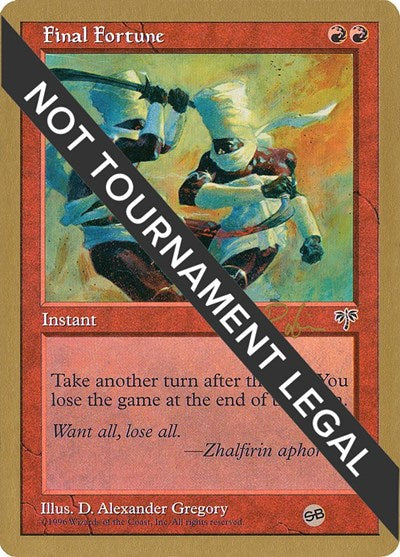 Final Fortune - 1998 Ben Rubin (MIR) (SB) (World Championship Decks) Light Play