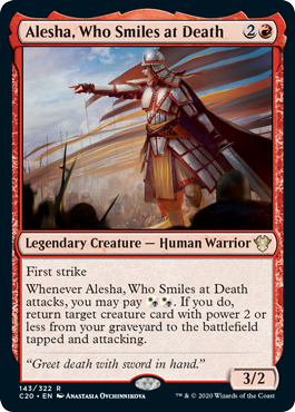 Alesha, Who Smiles at Death (Commander 2020 Ikoria) Medium Play