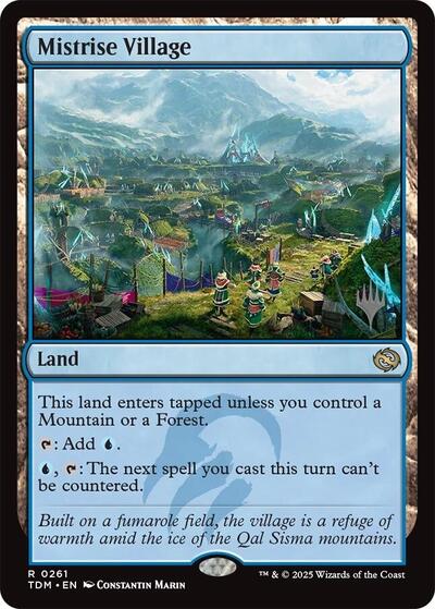 Mistrise Village (Promo Pack: Tarkir: Dragonstorm) Near Mint Foil