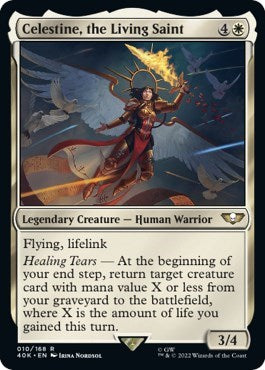 Celestine, the Living Saint (Surge Foil) (Universes Beyond: Warhammer 40K) Near Mint Foil