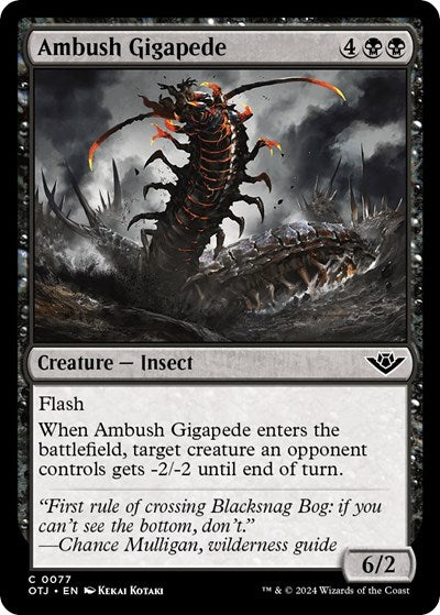Ambush Gigapede (Outlaws of Thunder Junction) Near Mint Foil