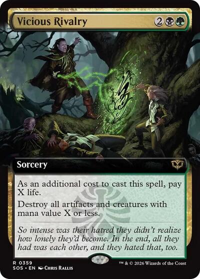 Vicious Rivalry (Extended Art) (Secrets of Strixhaven) Near Mint Foil