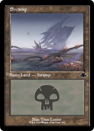 Swamp (406) (Retro Frame) (Dominaria Remastered) Near Mint Foil