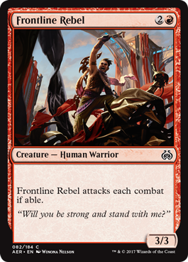 Frontline Rebel (Aether Revolt) Medium Play Foil