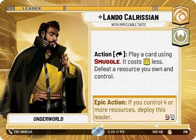 Lando Calrissian With Impeccable Taste (Hyperspace) (Shadows of the Galaxy) Near Mint