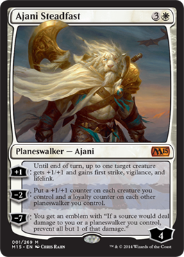 Ajani Steadfast (Magic 2015 Core Set) Damaged / Poor