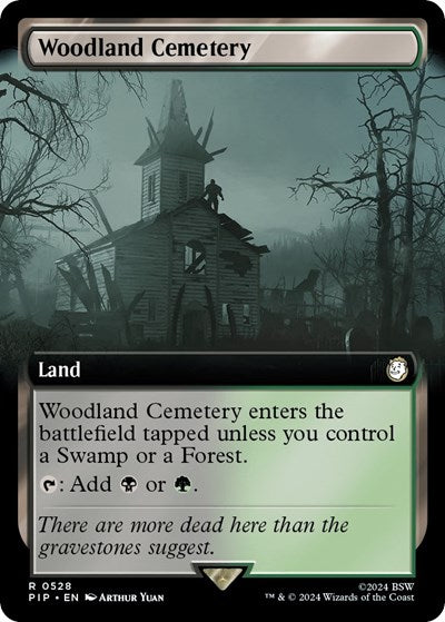 Woodland Cemetery (Extended Art) (Universes Beyond: Fallout) Light Play Foil