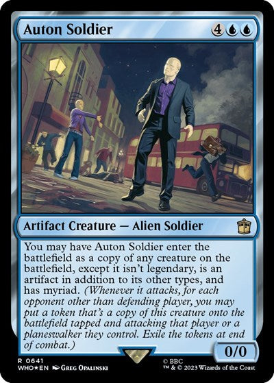Auton Soldier (Surge Foil) (Universes Beyond: Doctor Who) Near Mint Foil