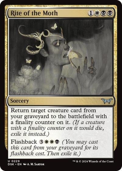 Rite of the Moth (Duskmourn: House of Horror) Near Mint Foil