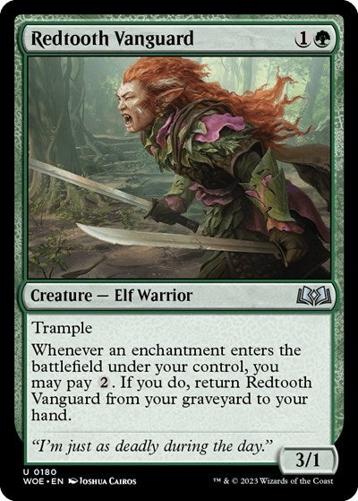 Redtooth Vanguard (Wilds of Eldraine) Damaged / Poor Foil