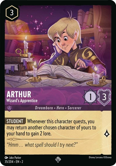 Arthur - Wizard's Apprentice (Rise of the Floodborn) Near Mint Cold Foil