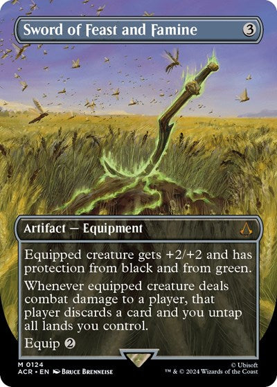 Sword of Feast and Famine (Borderless) (Universes Beyond: Assassin's Creed) Light Play Foil