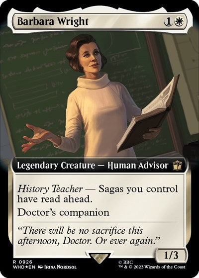 Barbara Wright (Extended Art) (Surge Foil) (Universes Beyond: Doctor Who) Near Mint Foil