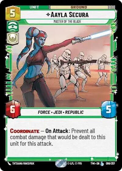 Aayla Secura Master of the Blade (Twilight of the Republic) Near Mint Foil