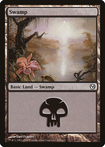 Swamp (102) (Duels of the Planeswalkers) Heavy Play