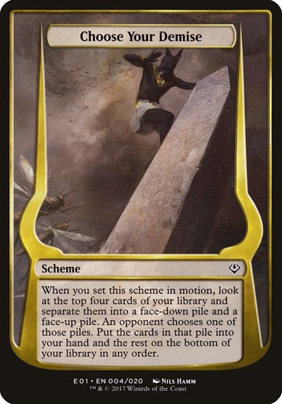 Choose Your Demise (Archenemy: Nicol Bolas) (Oversize Cards) Near Mint