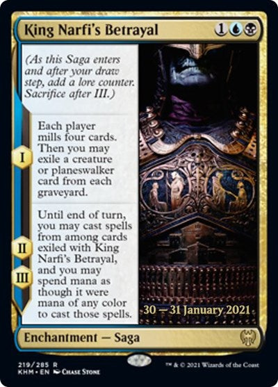 King Narfi's Betrayal (Promos: Prerelease Cards) Light Play Foil