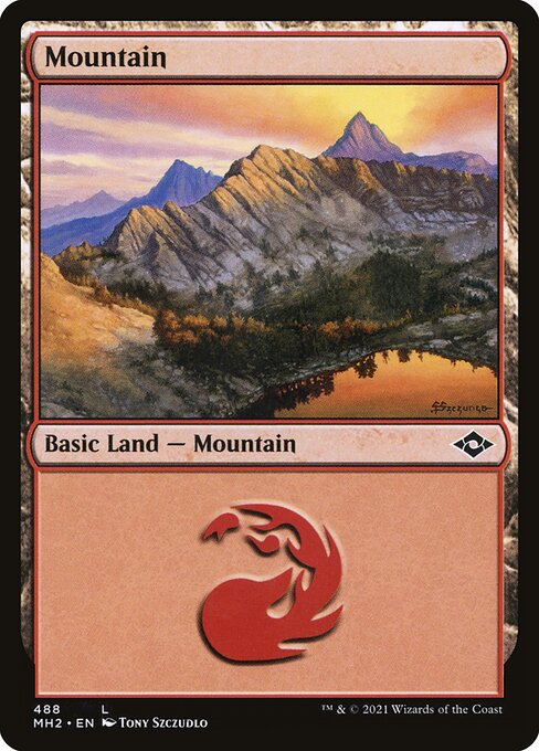 Mountain (488) (Foil Etched) (Modern Horizons 2) Light Play Foil
