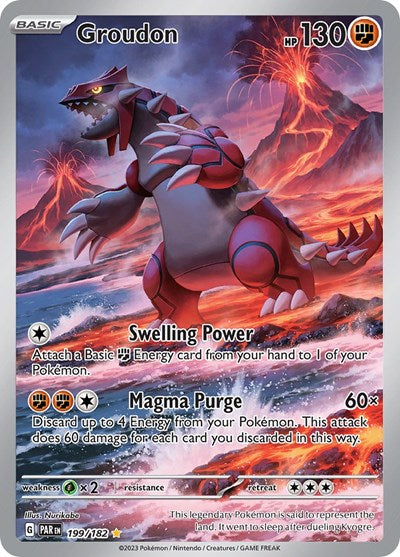 Groudon - 199 (Scarlet and Violet: Paradox Rift) Near Mint Holofoil