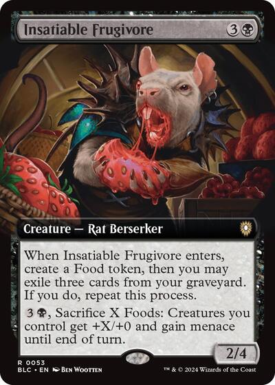 Insatiable Frugivore (Extended Art) (Commander: Bloomburrow) Light Play