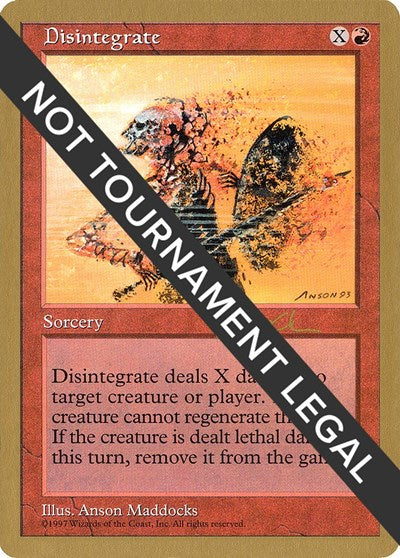 Disintegrate - 1997 Paul McCabe (5ED) (World Championship Decks) Medium Play