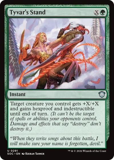 Tyvar's Stand (Commander: Secrets of Strixhaven) Light Play