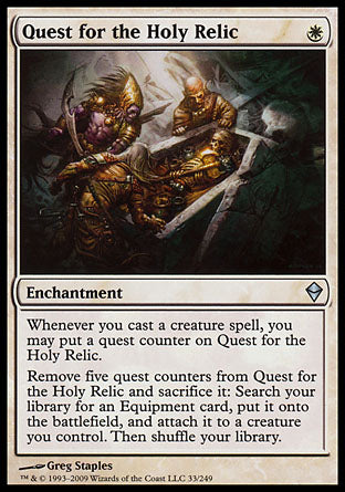 Quest for the Holy Relic (Zendikar) Medium Play Foil