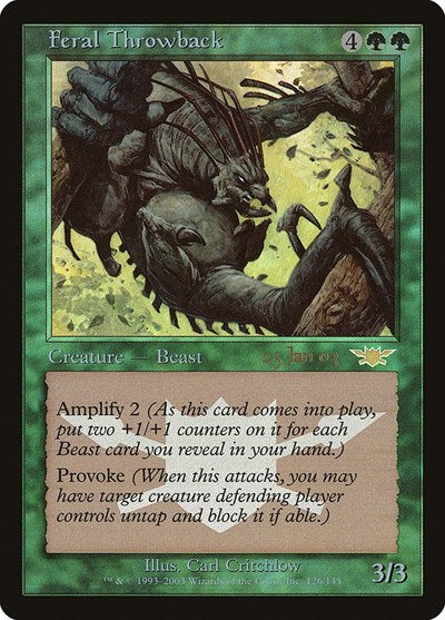 Feral Throwback (Promos: Prerelease Cards) Medium Play Foil