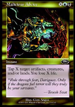 Malicious Advice (Planeshift) Medium Play