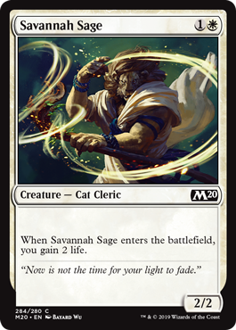 Savannah Sage (Magic 2020 Core Set) Heavy Play