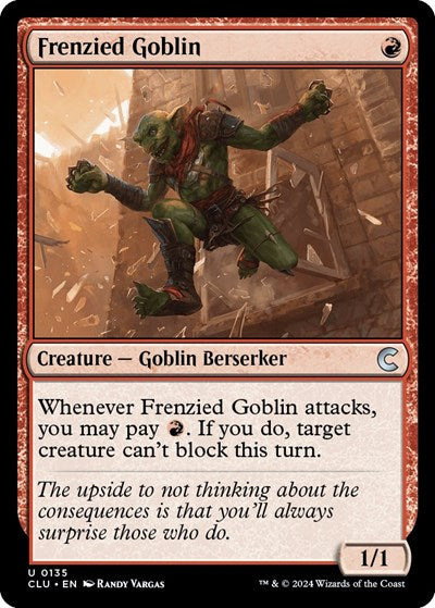 Frenzied Goblin (Ravnica: Clue Edition) Light Play