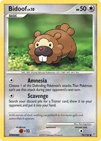 Bidoof (Diamond and Pearl) Light Play Reverse Holofoil