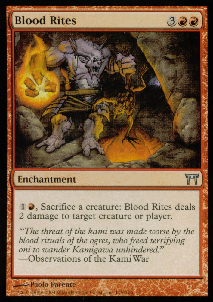 Blood Rites (Champions of Kamigawa) Light Play