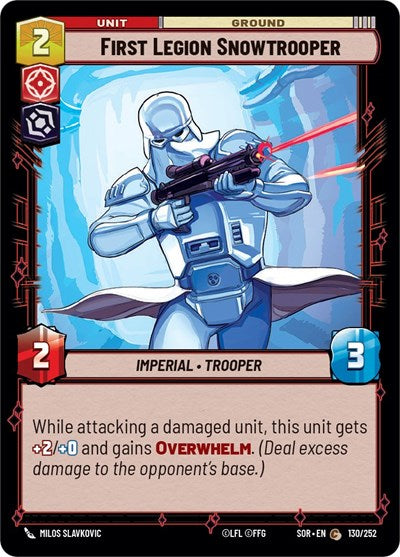 First Legion Snowtrooper (Spark of Rebellion) Near Mint Foil