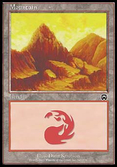 Mountain (345) (Mercadian Masques) Medium Play Foil