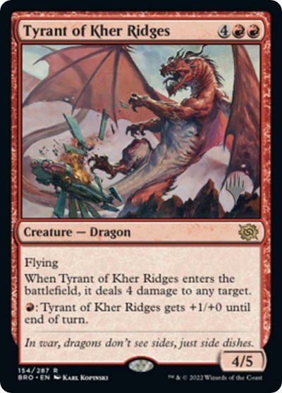 Tyrant of Kher Ridges (Promo Pack: The Brothers War) Light Play Foil