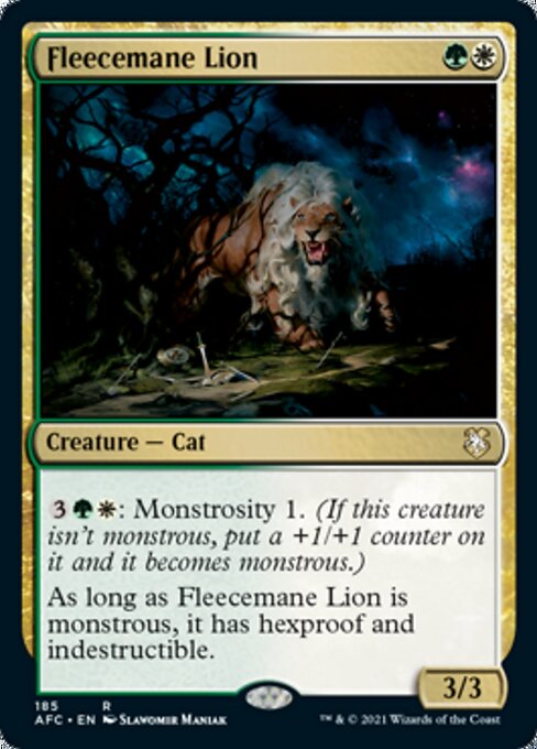 Fleecemane Lion (Commander 2021 Forgotten Realms) Heavy Play