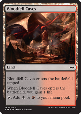 Bloodfell Caves (Fate Reforged) Light Play Foil
