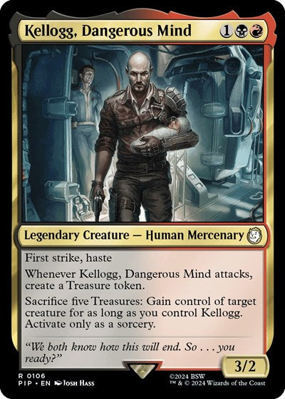 Kellogg, Dangerous Mind (Universes Beyond: Fallout) Light Play Foil