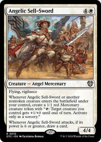 Angelic Sell-Sword (Commander: Outlaws of Thunder Junction) Near Mint